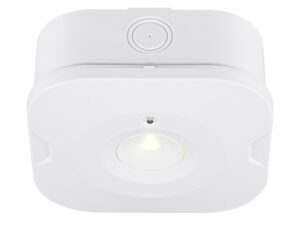 Miniaturka 3 - Biała kwadratowa oprawa awaryjna P-Light LED na białym tle
