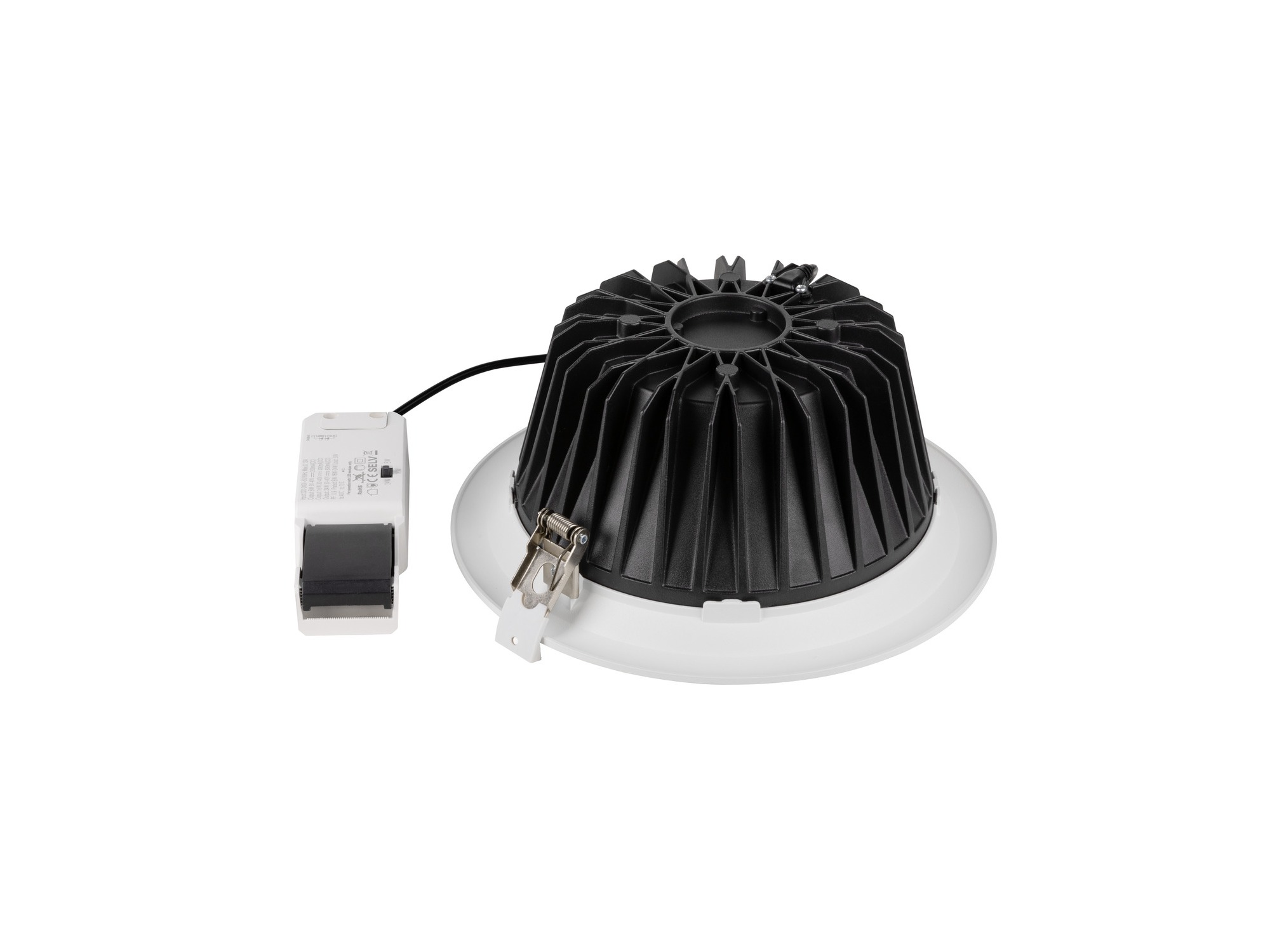 Oprawa wpuszczana LED Downlight C 200 8/16/24 W przełączana – radiator, klipsy i zasilacz