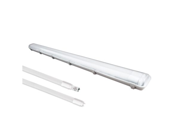 Oprawa hermetyczna IP65 2×LED T8 18 W 3000 K – zestaw 100 szt.