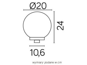 Miniaturka 1 - Oprawa KULE CLASSIC G 200 Z 35 – rysunek wymiarowy