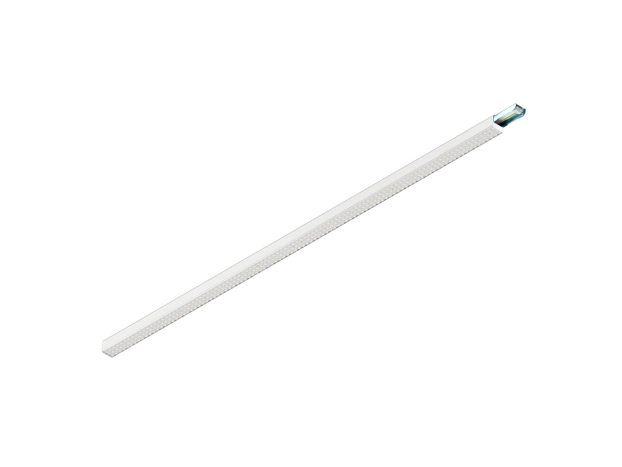 Biała oprawa liniowa Easylight 250 cm LED DALI-2, widok z przodu