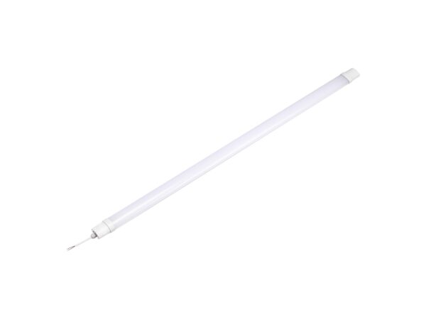 Biała oprawa liniowa LED hermetyczna IP65 120 cm na białym tle