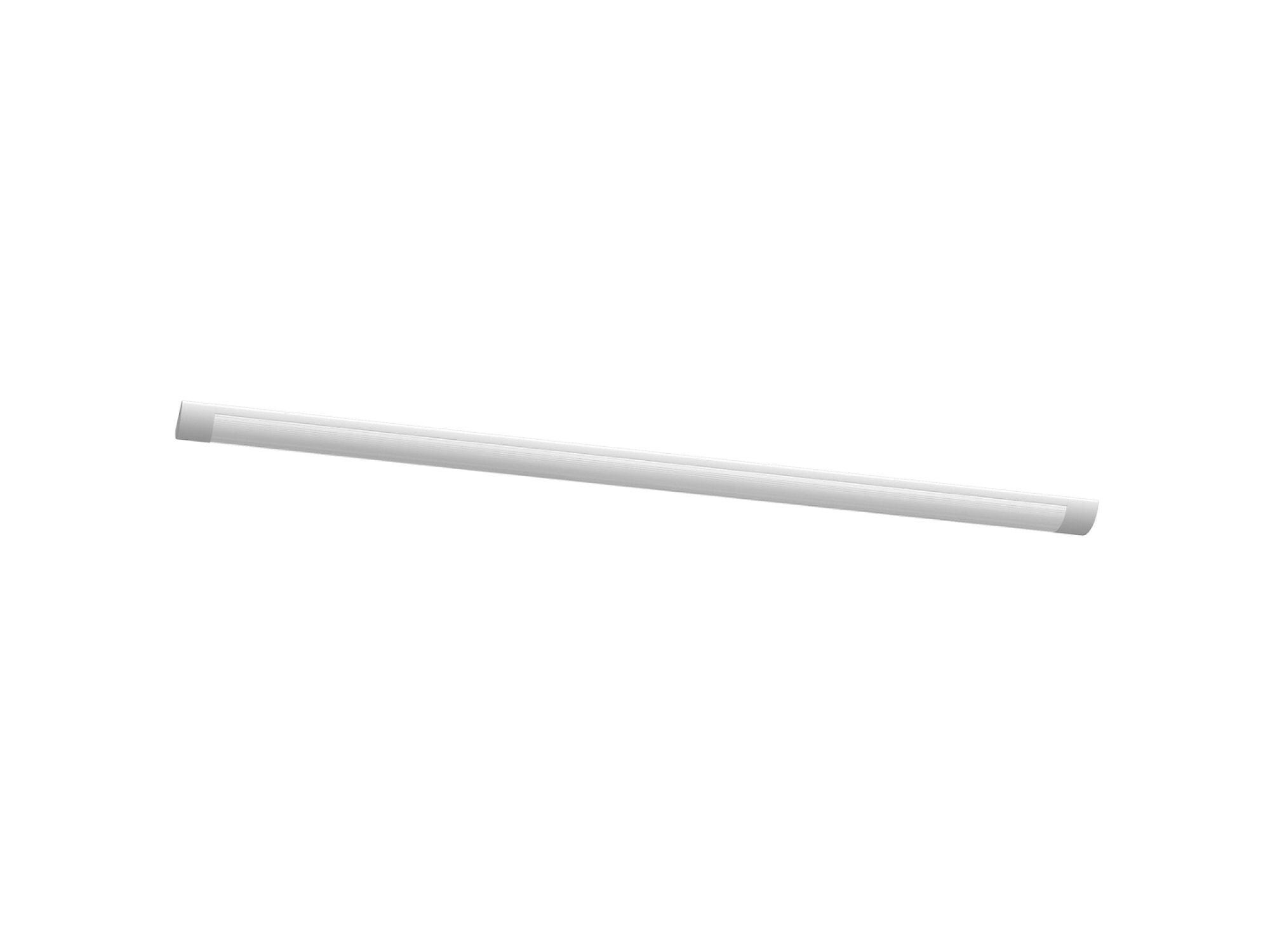 Biała oprawa liniowa LED 120 cm na białym tle