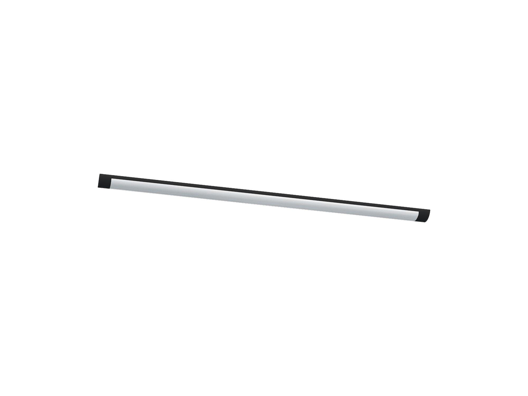 Czarna oprawa liniowa LED 120 cm na białym tle