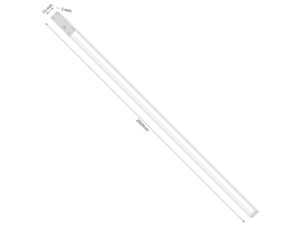 Miniaturka 3 - Rysunek wymiarowy białej oprawy liniowej magnetycznej LED 20 W
