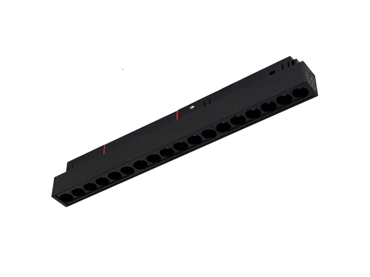 Oprawa liniowa LED do szyn magnetycznych 29,2 cm 18 W 3000 K czarna