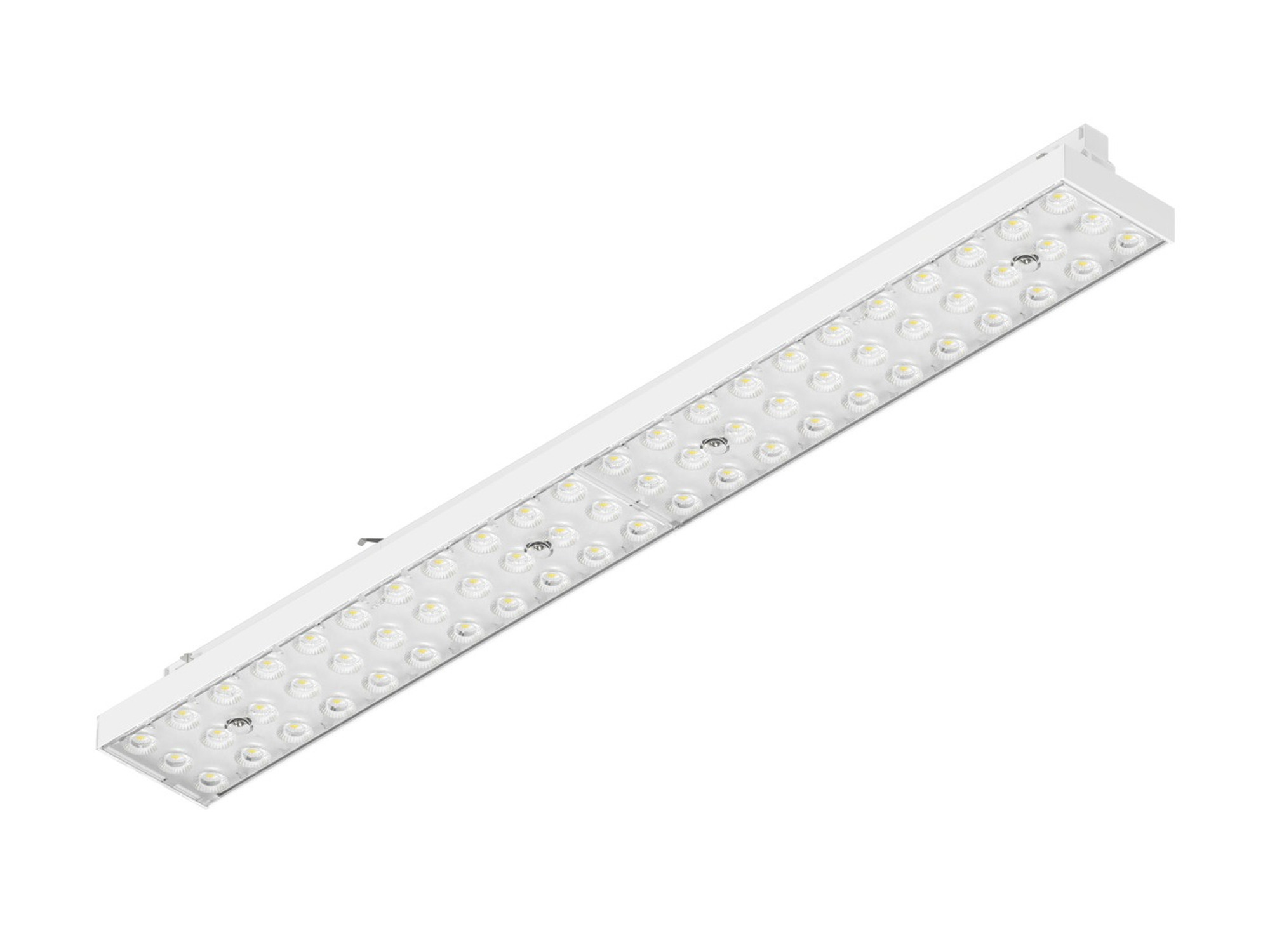 Biała oprawa liniowa Track Line S LED na szynę trójfazową, spód