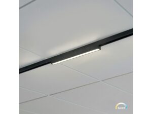 Miniaturka 1 - Czarna oprawa szynowa 10 W z linią światła rozproszonego pod sufitem