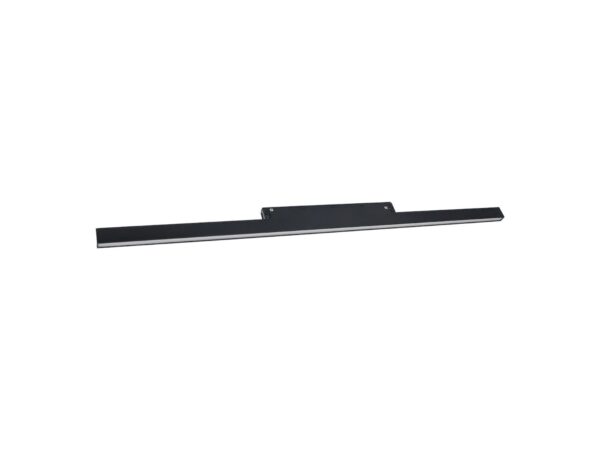 Czarna oprawa liniowa magnetyczna LED 15 W 45 cm, pełny widok na białym tle