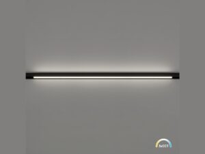 Miniaturka 1 - Lampa liniowa 20 W CCT do magnetycznej szyny świecąca na szarym tle