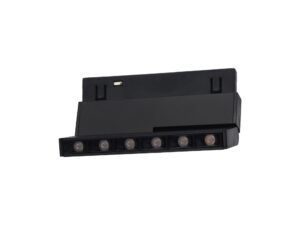 Miniaturka 6 - Czarna płaska oprawa magnetyczna LED 5 W z sześcioma punktami świecenia na białym tle