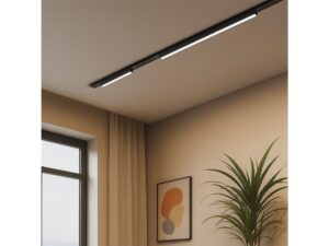 Miniaturka 5 - Czarna liniowa oprawa szynowa LED 20 W w aranżacji