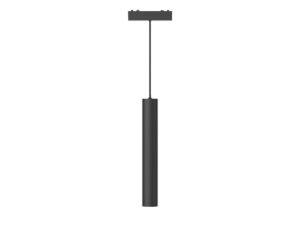 Miniaturka 13 - Czarna wisząca oprawa magnetyczna LED 6 W na białym tle