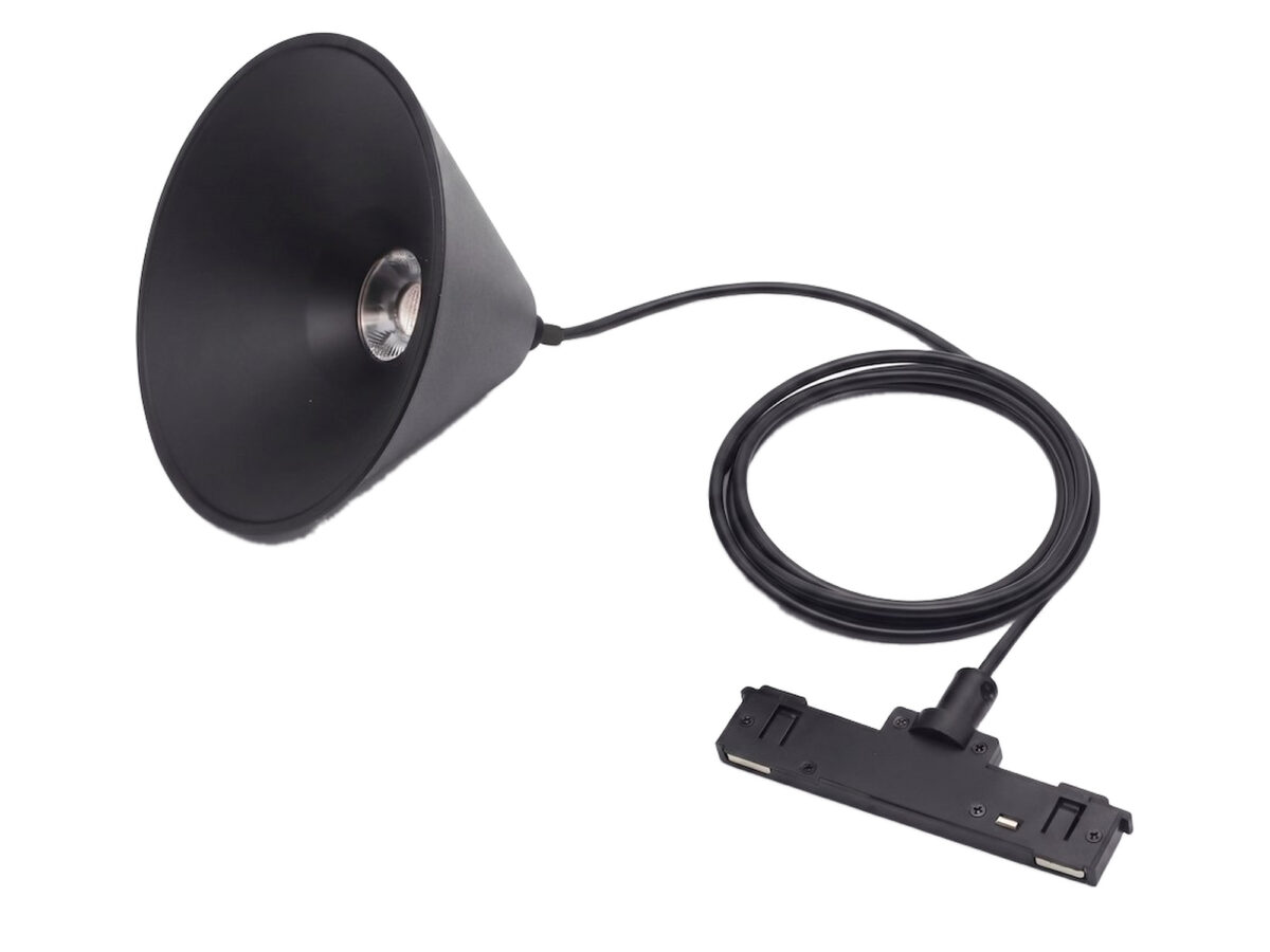 Oprawa magnetyczna wisząca stożkowa LED 7 W CCT czarna