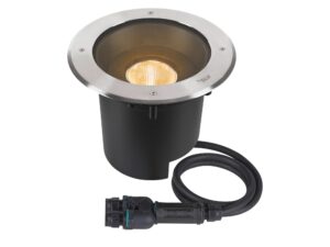 Miniaturka 4 - Oprawa najazdowa Dasar XL z okrągłą pokrywą ze stali nierdzewnej na białym tle