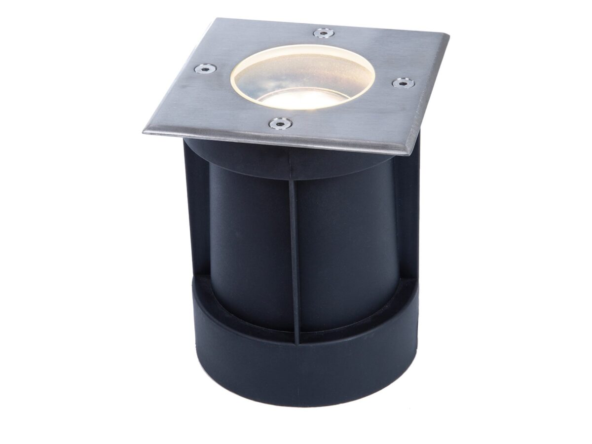 Oprawa najazdowa kwadratowa GU10 INOX 12 cm IP67