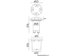 Miniaturka 5 - Oprawa najazdowa PABLA 2725 E – rysunek wymiarowy