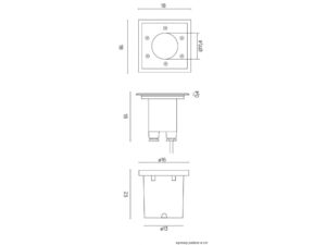 Miniaturka 1 - Oprawa najazdowa PABLA M4030 – rysunek wymiarowy