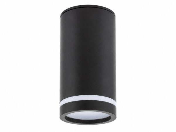 Czarna oprawa natynkowa Jet Downlight z cylindrycznym korpusem GU10