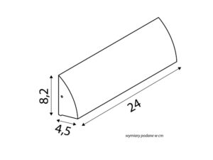 Miniaturka 3 - Oprawa MUR ALU MUA-240 – rysunek wymiarowy 24 × 8,2 × 4,5 cm