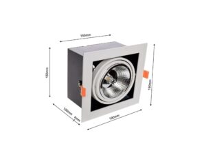 Miniaturka 6 - Oprawa wpuszczana GU10 AR111 dodatkowy widok produktu