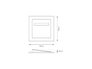 Miniaturka 5 - Rysunek wymiarowy oprawy schodowej LED 7,5 cm
