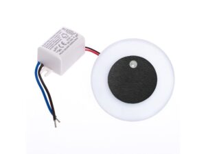 Miniaturka 3 - Czarna oprawa schodowa LED 12 V z przewodami i modułem przyłączeniowym
