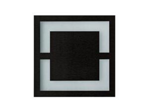Miniaturka 1 - Czarna kwadratowa oprawa schodowa LED 0,6 W 230 V na białym tle