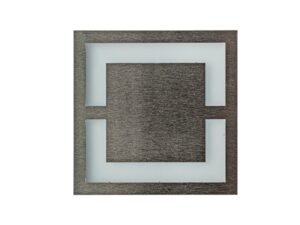 Miniaturka 6 - Srebrna kwadratowa oprawa schodowa LED 0,6 W 230 V na białym tle