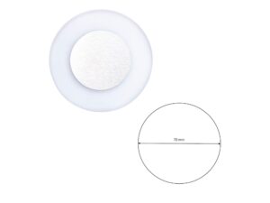 Miniaturka 5 - Oprawa schodowa LED ze srebrnym frontem, rysunek średnicy 70 mm