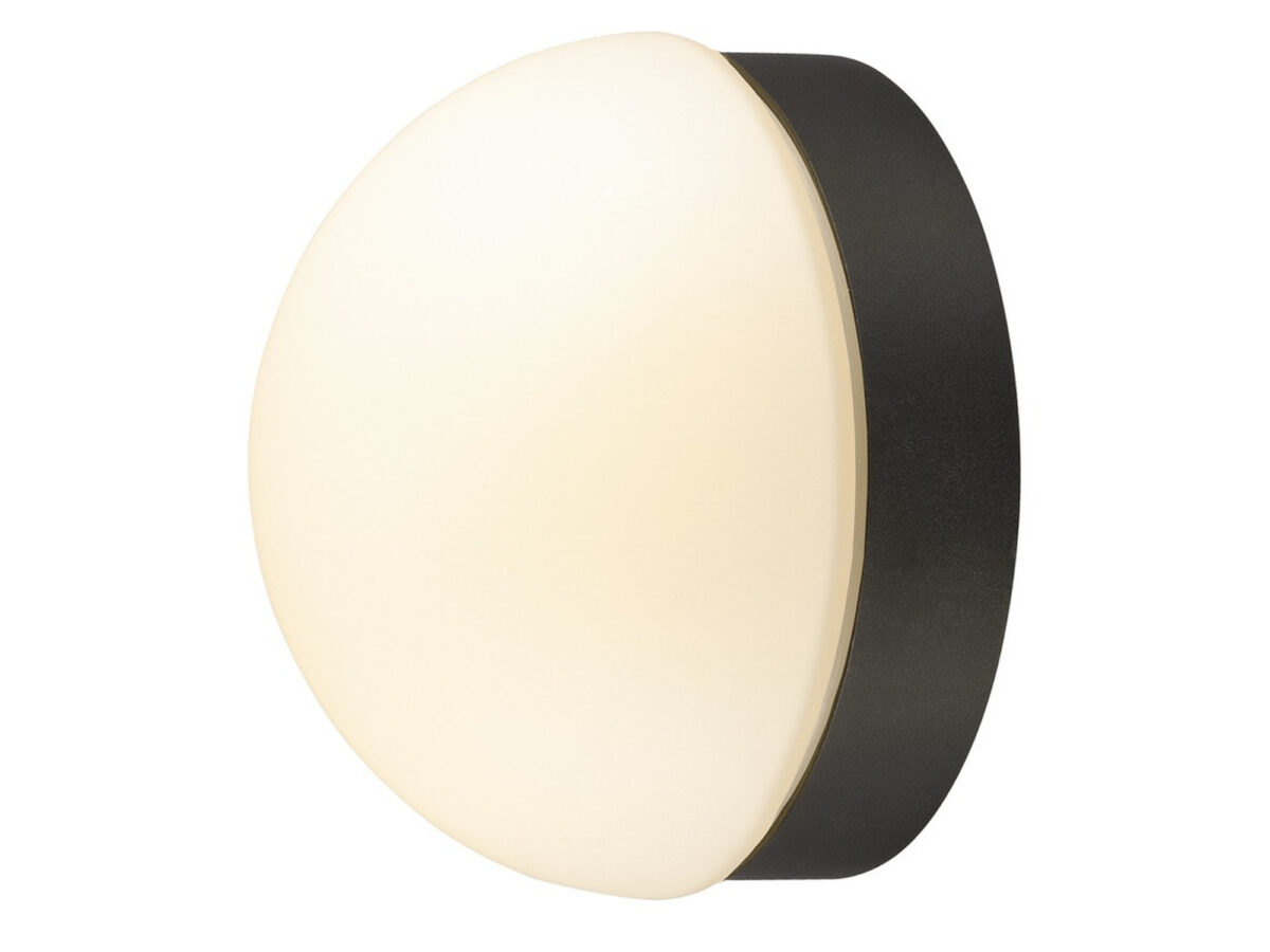 Kinkiet ścienno-sufitowy Cyft Dome LED IP65 czarny/mleczny