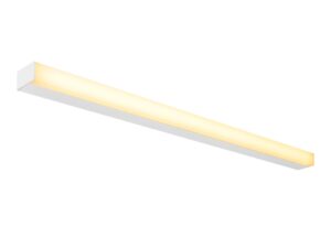Miniaturka 3 - Biała liniowa lampa Sight LED na białym tle, widok produktowy.