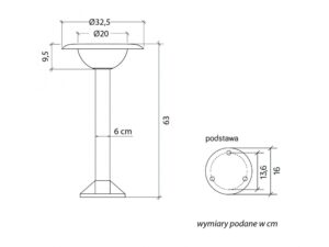 Miniaturka 3 - FEBE 1081-63, rysunek wymiarowy oprawy