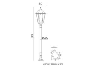 Miniaturka 4 - RETRO MAXI K 5002/1 BD 45 – rysunek wymiarowy 170 cm
