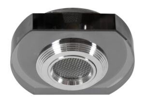 Miniaturka 2 - Oprawa stropowa LED z czarnym szklanym obramowaniem i srebrnym modułem świetlnym