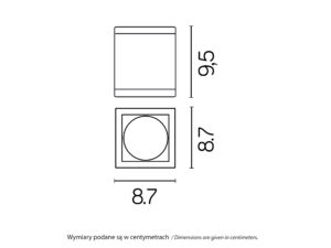 Miniaturka 2 - Oprawa ADELA MIDI M1458 DG – karta wymiarowa