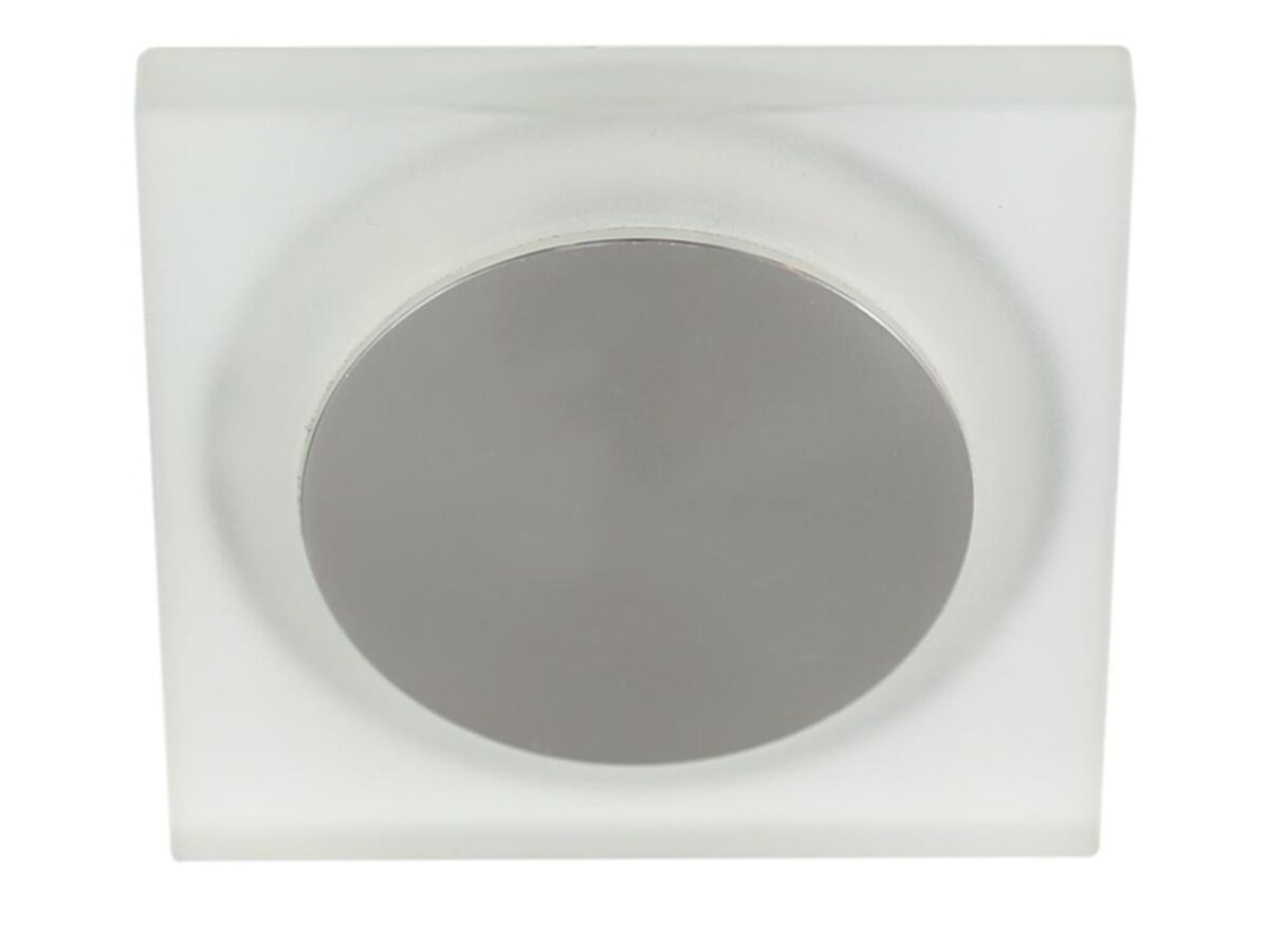 Oprawa sufitowa LED 1 W kwadratowa 9 cm ze szkłem mrożonym