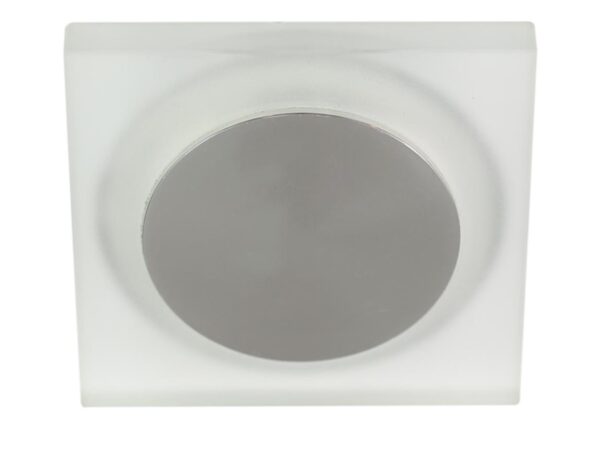 Oprawa sufitowa LED kwadratowa ze szkłem mrożonym widok od dołu