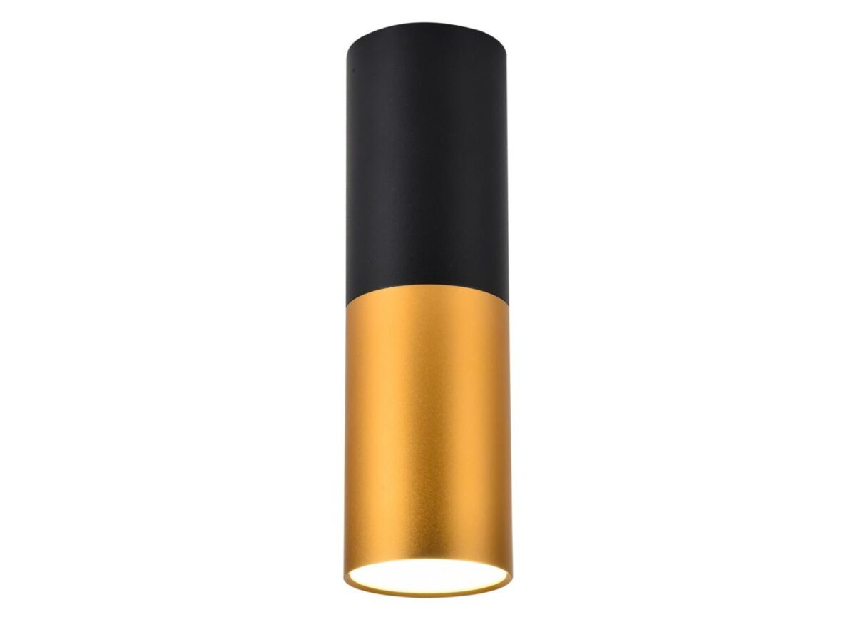 Oprawa sufitowa Tubella GU10 20 cm czarno-złota