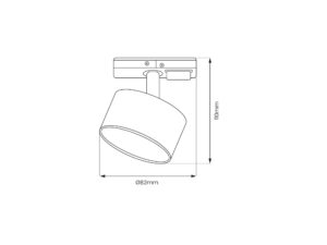 Miniaturka 9 - Oprawa szynowa GX53 jednofazowa v2.0 8,2 cm – zdjęcie 10