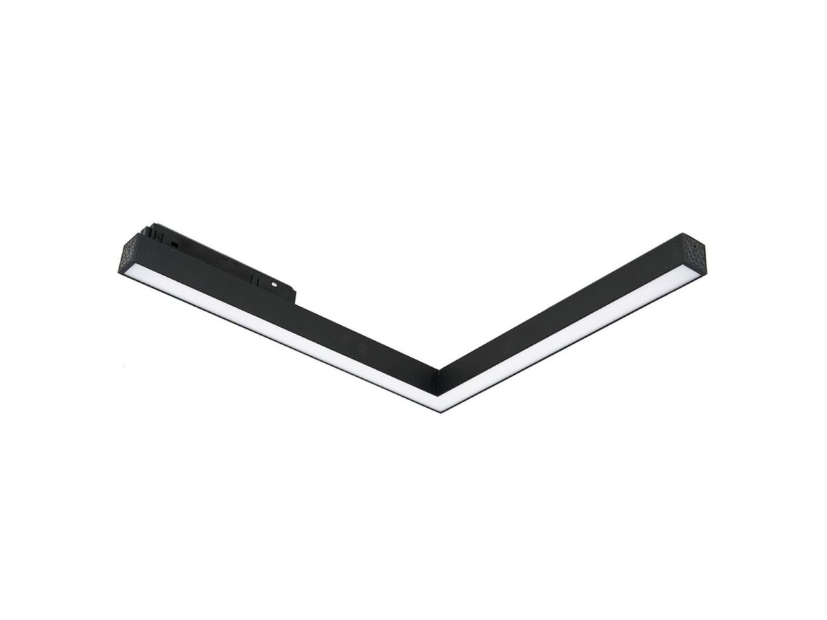 Oprawa szynowa magnetyczna narożna LED 24 W 48 V czarna