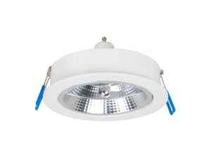 Miniaturka 4 - Biała oprawa wpuszczana AR111 GU10 z przykładowym źródłem światła