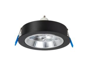 Miniaturka 5 - Czarna oprawa wpuszczana AR111 GU10 z przykładowym źródłem światła