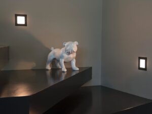 Miniaturka 5 - Czarne oprawy Frame Basic LED wpuszczone w ścianę przy ciemnych stopniach