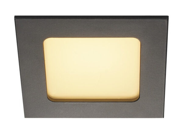 Czarna oprawa wpuszczana Frame Basic 9 cm – front z podświetlanym prostokątnym panelem