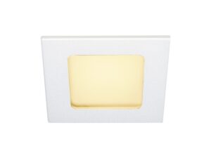 Miniaturka 1 - Biała matowa oprawa Frame Basic LED 9 cm – front z ciepłym światłem