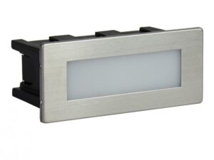 Miniaturka 3 - Oprawa wpuszczana MUR LED INOX E 04 – prostokątny front na białym tle