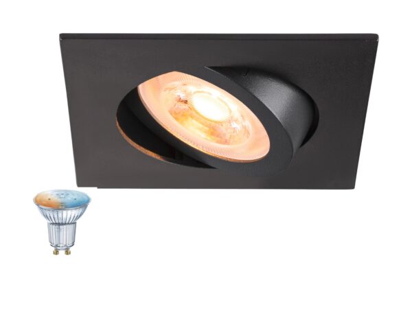 Oprawa wpuszczana New Tria 68 Smart Set, czarna kwadratowa ramka