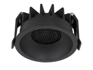 Miniaturka 6 - Oprawa wpuszczana Nexus czarna, wersja LED 12 W na białym tle