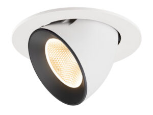 Miniaturka 4 - Oprawa wpuszczana Numinos Gimble L LED, biała z czarnym środkiem